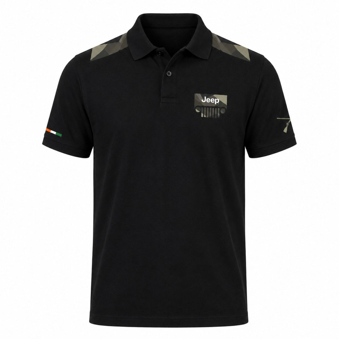 Jeep Insignia Polo T-Shirt – Black