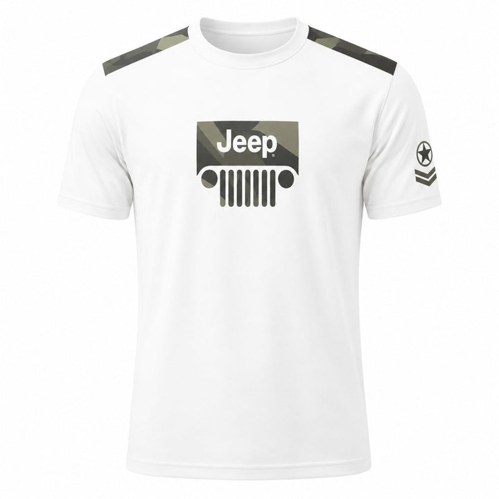 Jeep Camo Grill Round Neck T-Shirt | Premium Cotton Graphic Tee