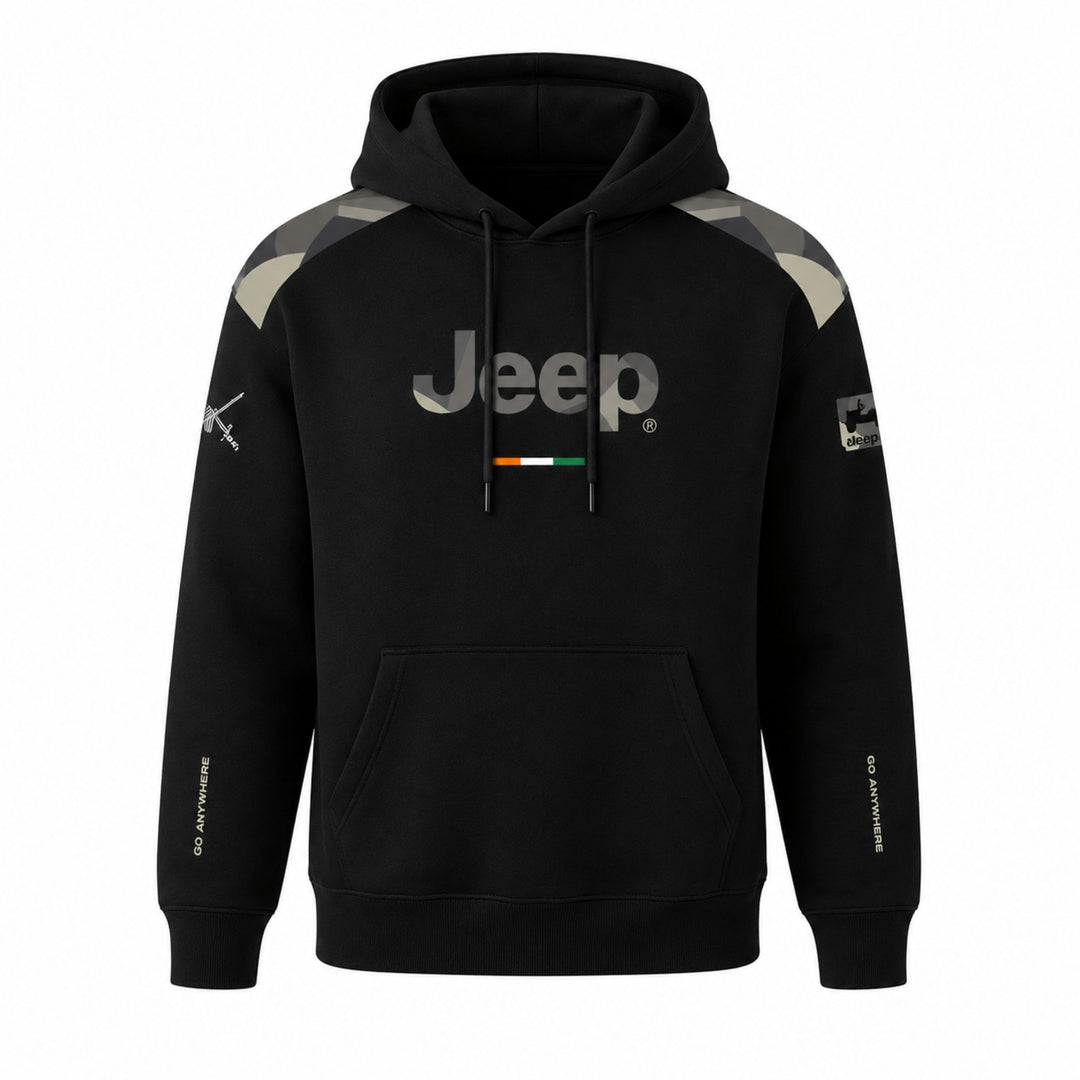 Jeep Insignia Hoodie – Black Pullover Hooded Sweatshirt