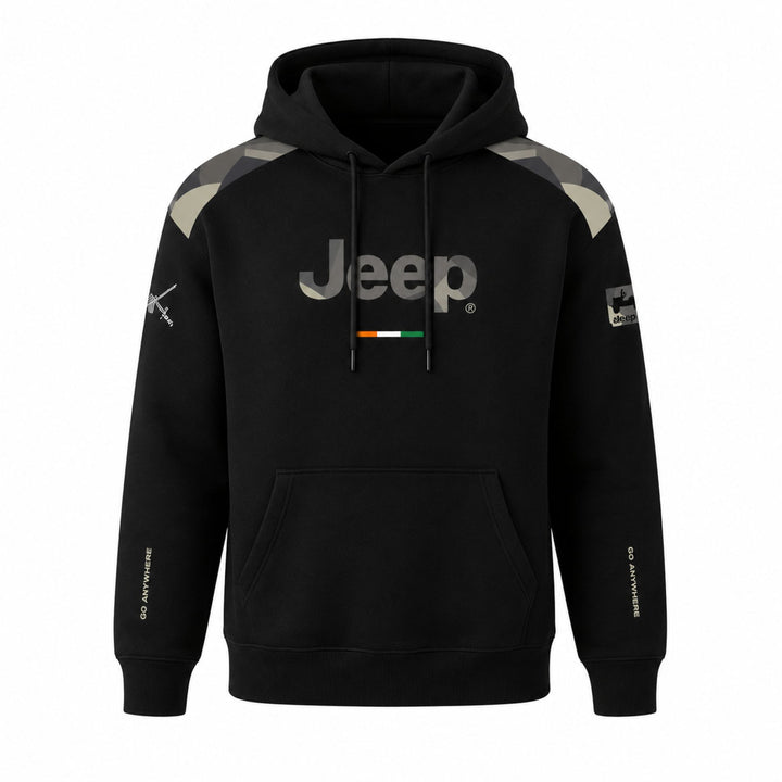 Jeep Insignia Hoodie – Black Pullover Hooded Sweatshirt