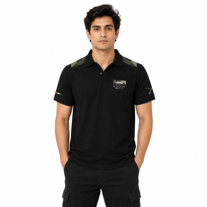 Jeep Insignia Polo T-Shirt – Black