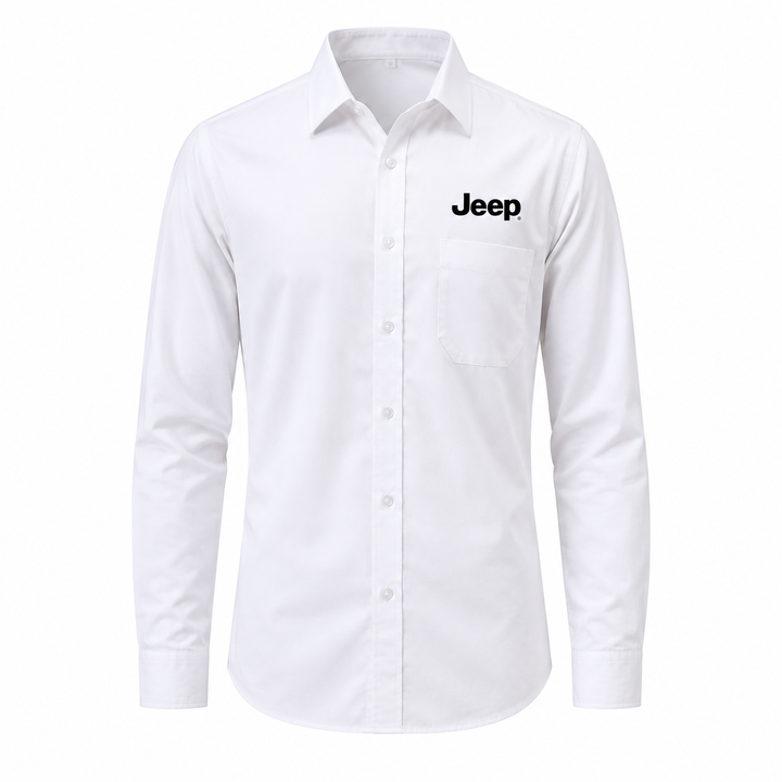 Jeep White Full-Sleeve Shirt