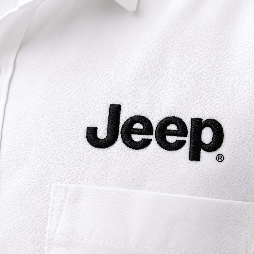 Jeep White Full-Sleeve Shirt