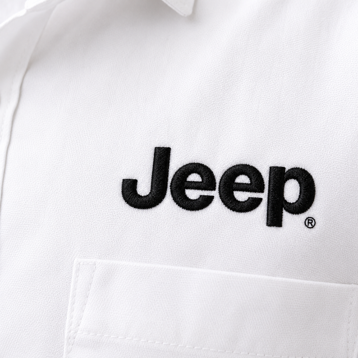 Jeep White Full-Sleeve Shirt