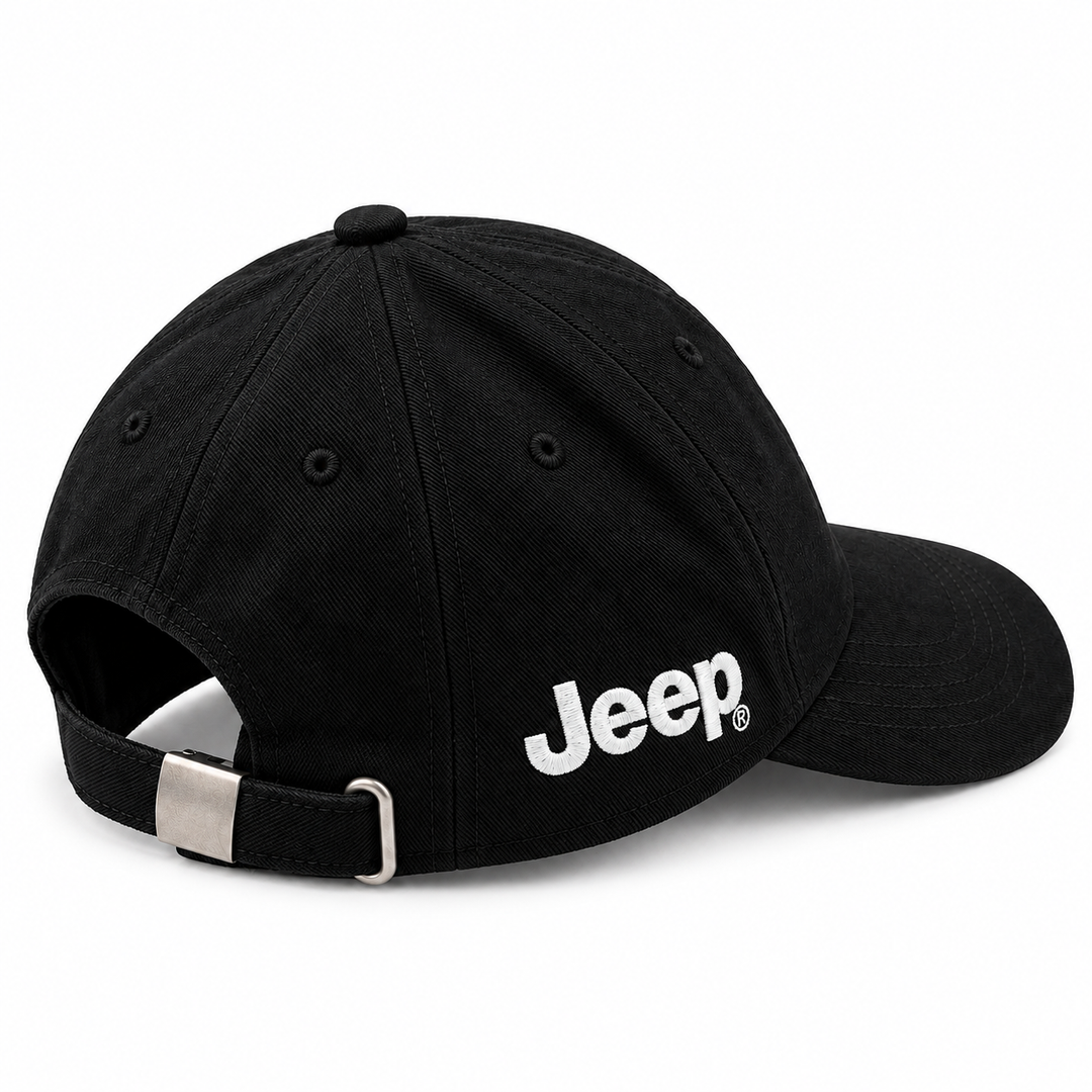 MERIDIANX Jeep® Black Embroidered Baseball Cap