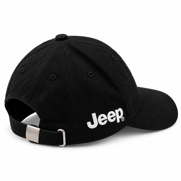 MERIDIANX Jeep® Black Embroidered Baseball Cap