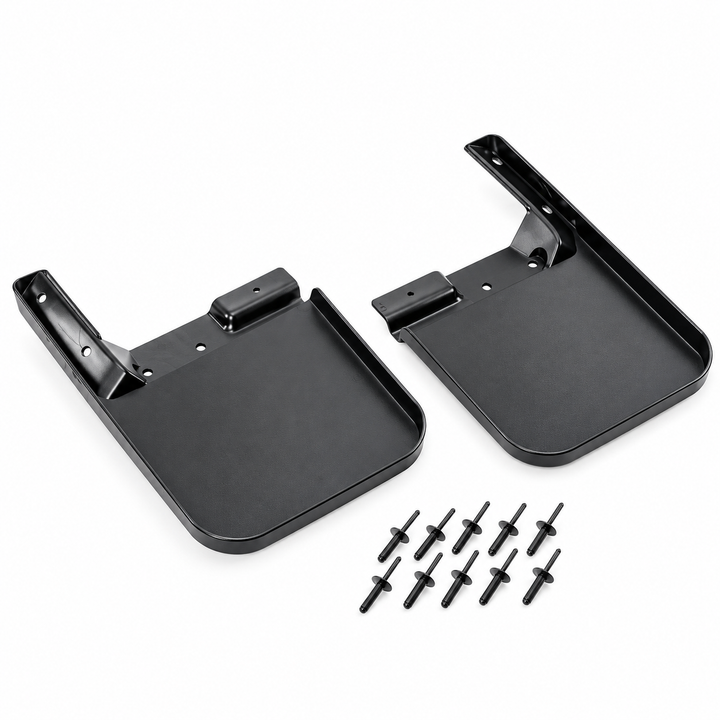 Front Splash Guards for Jeep Wrangler JL 4-Door – Sahara & Sport Non-4xe, Black Paintable Mud Flap