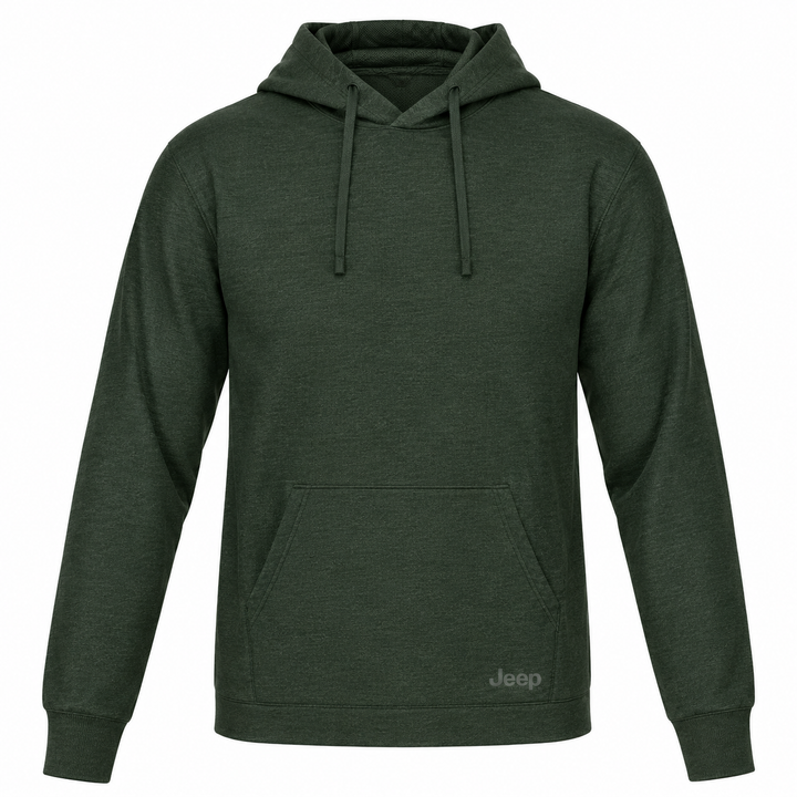 Jeep Men's Flex-Dry Green Hoodie – Stretch Quick-Dry Pullover