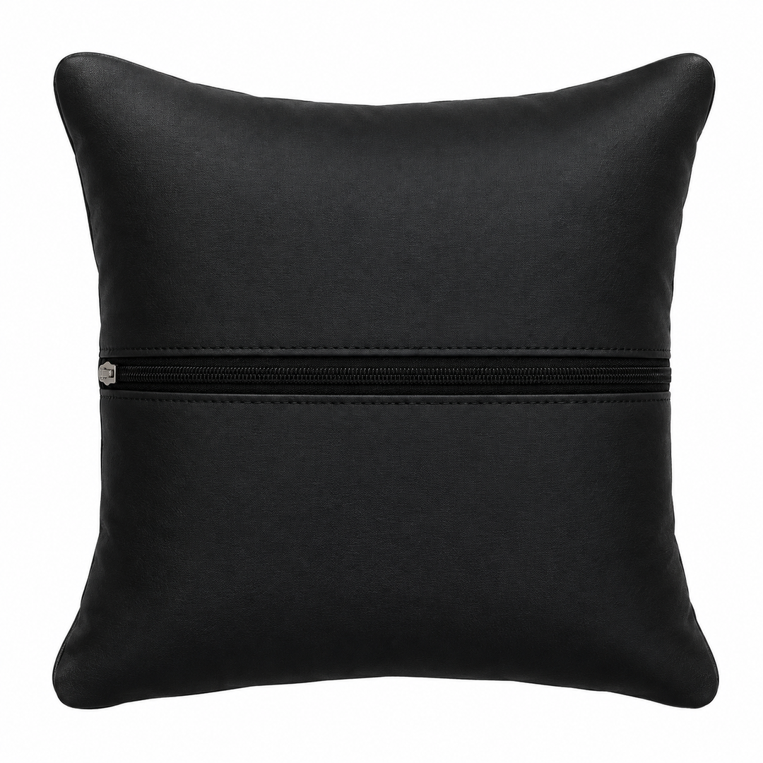 Jeep Black Leather Cushion – Embroidered Logo | Car Seat Accessory
