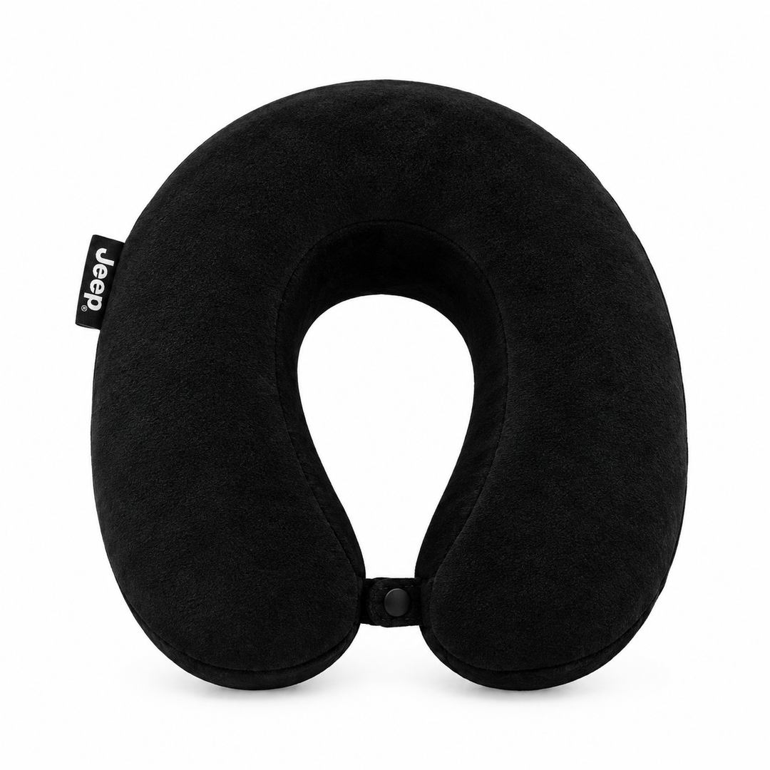 Jeep Black U-Shaped Travel Neck Pillow
