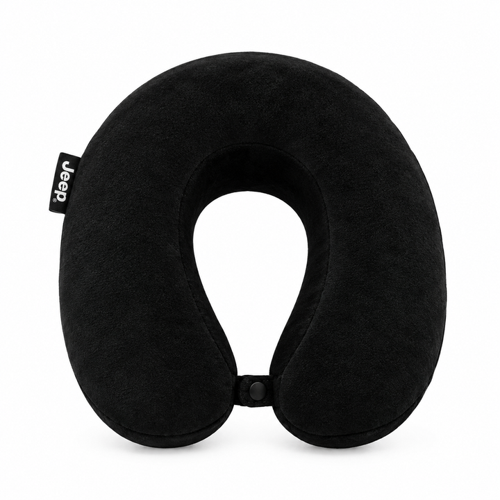 Jeep Black U-Shaped Travel Neck Pillow