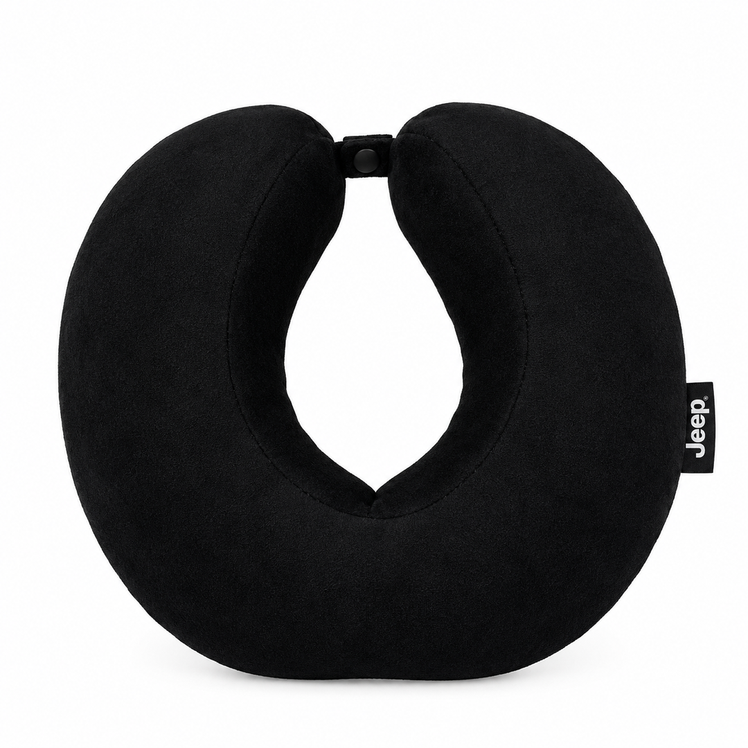 Jeep Black U-Shaped Travel Neck Pillow