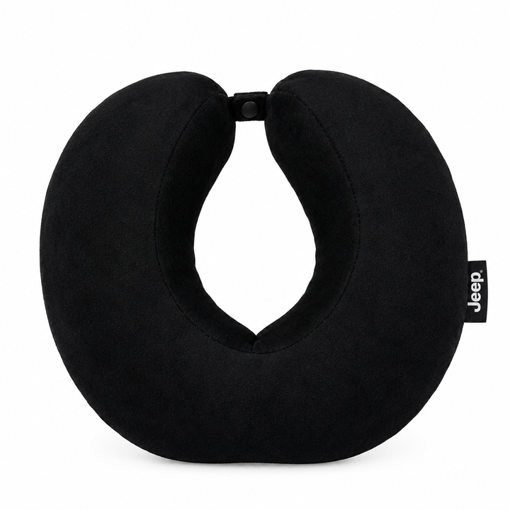 Jeep Black U-Shaped Travel Neck Pillow