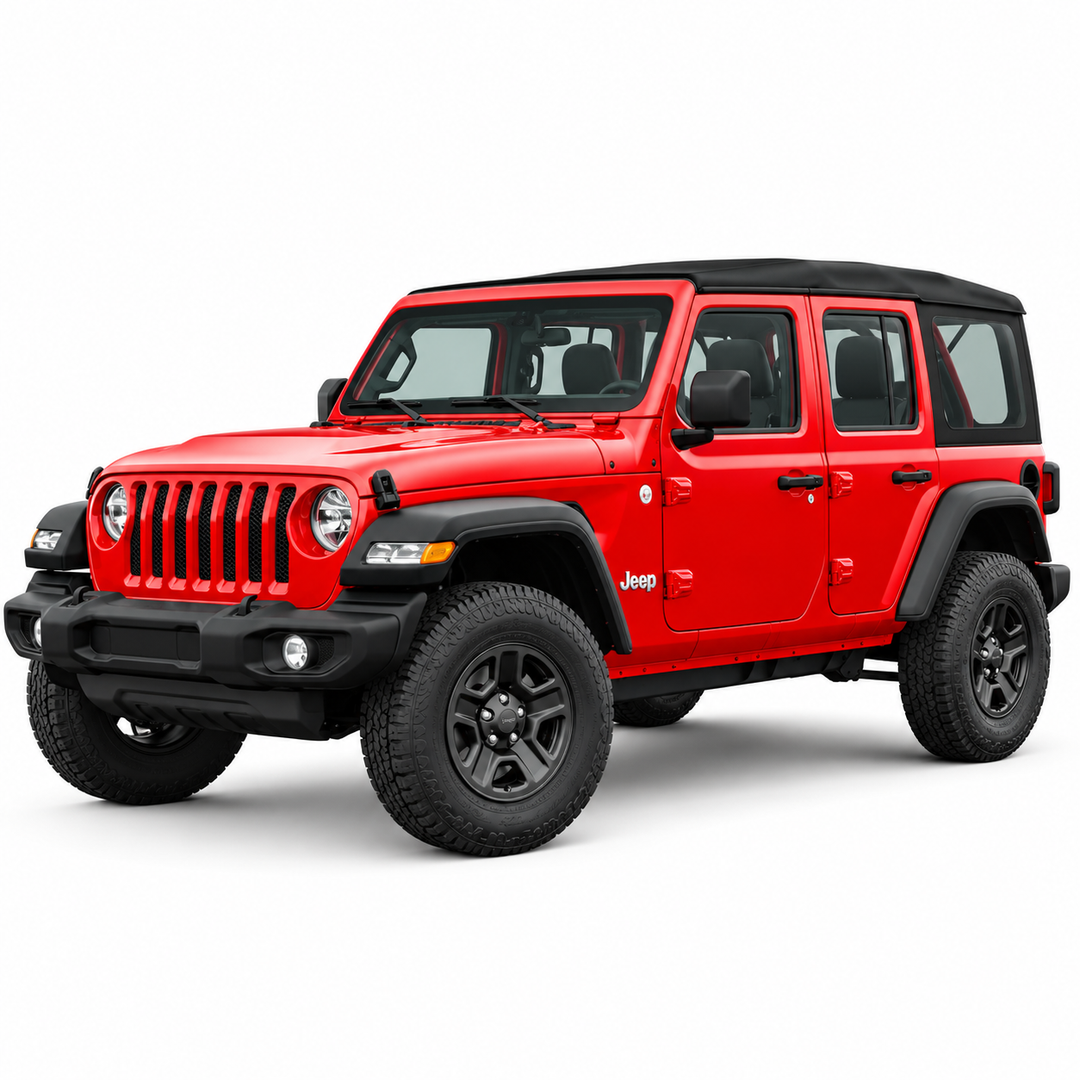 Jeep Wrangler Soft Top 4 Door Standard – Black Convertible Roof Kit