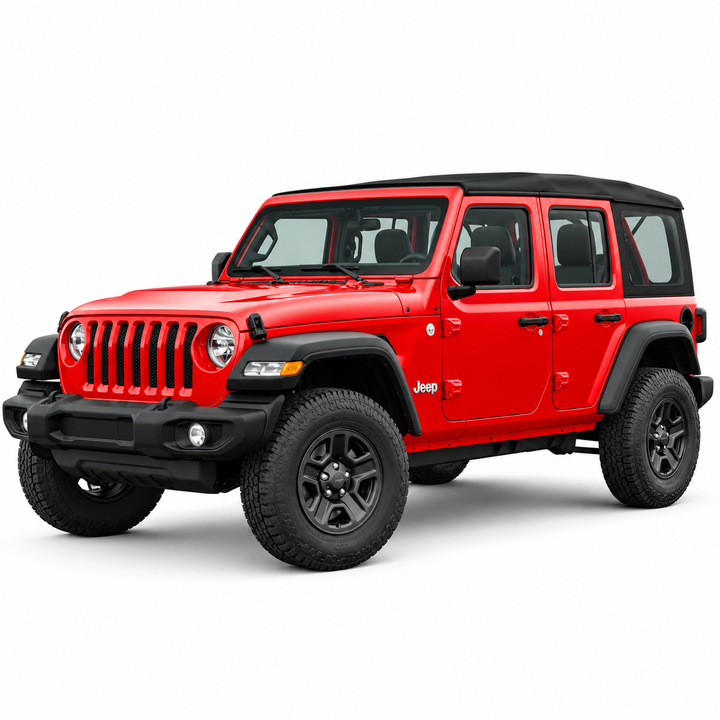 Jeep Wrangler Soft Top 4 Door Standard – Black Convertible Roof Kit