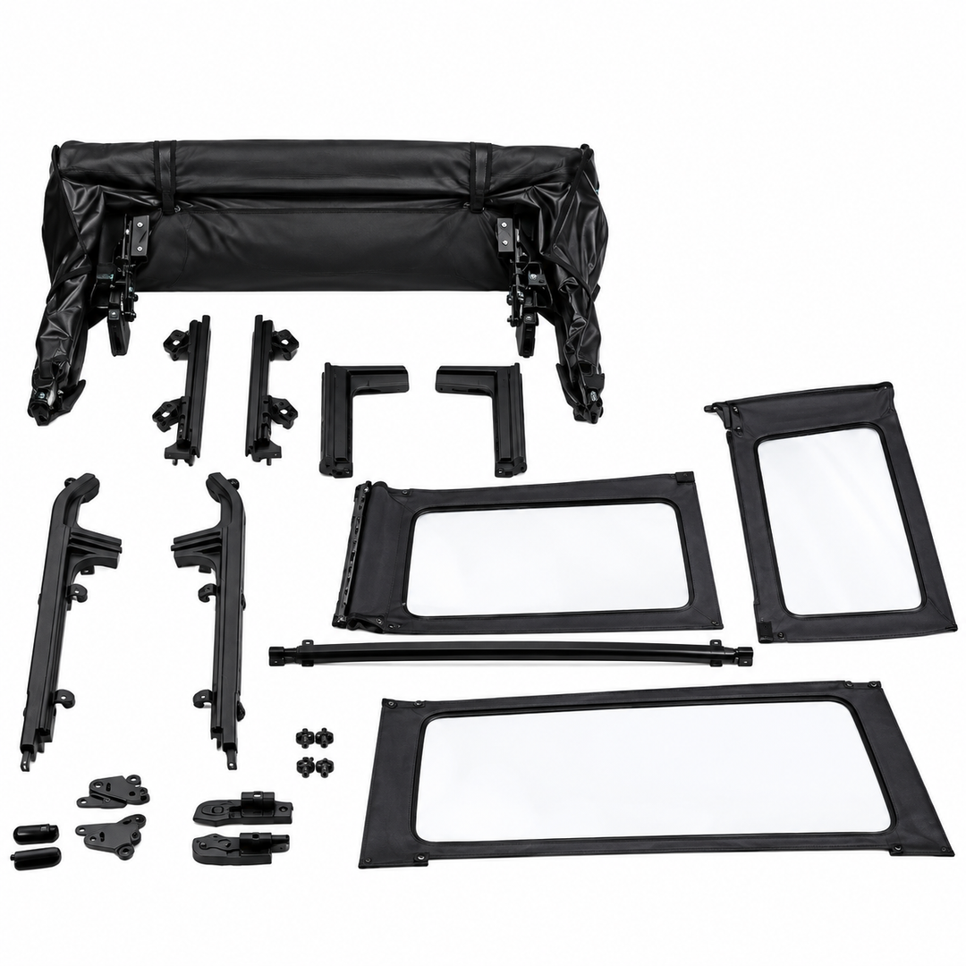 Jeep Wrangler Soft Top 4 Door Standard – Black Convertible Roof Kit