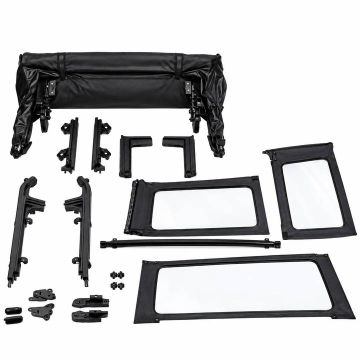 Jeep Wrangler Soft Top 4 Door Standard – Black Convertible Roof Kit