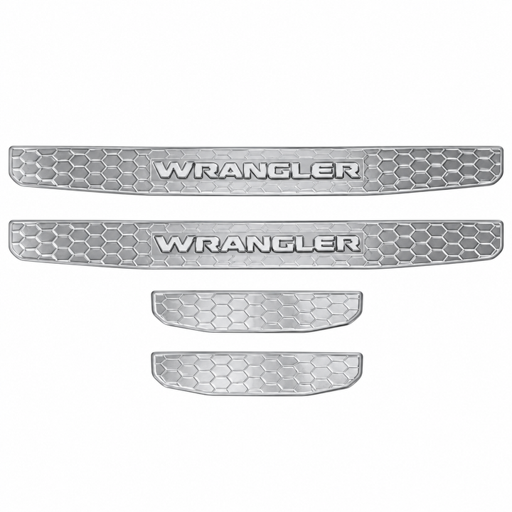 Jeep Wrangler Door Sill Moulding – Chrome Door Entry Scuff Plate Set