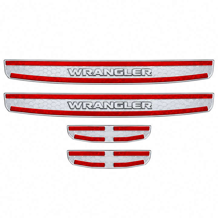 Jeep Wrangler Door Sill Moulding – Chrome Door Entry Scuff Plate Set