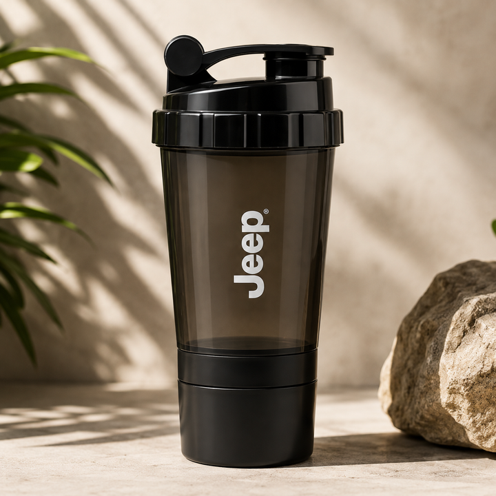 Jeep Plastic Shaker Bottle – Black