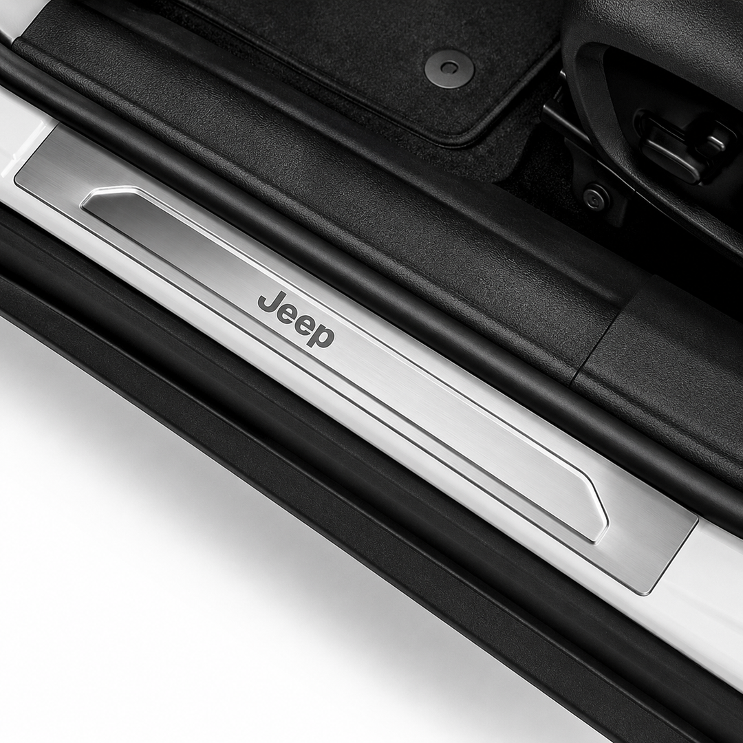 Door Sill (Sill Kit- Stainless ) Jeep Logo
