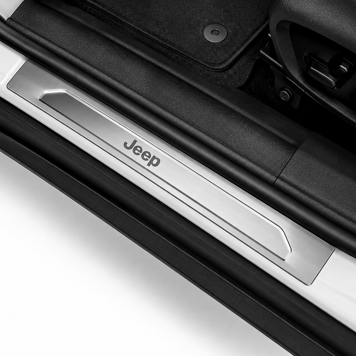 Door Sill (Sill Kit- Stainless ) Jeep Logo