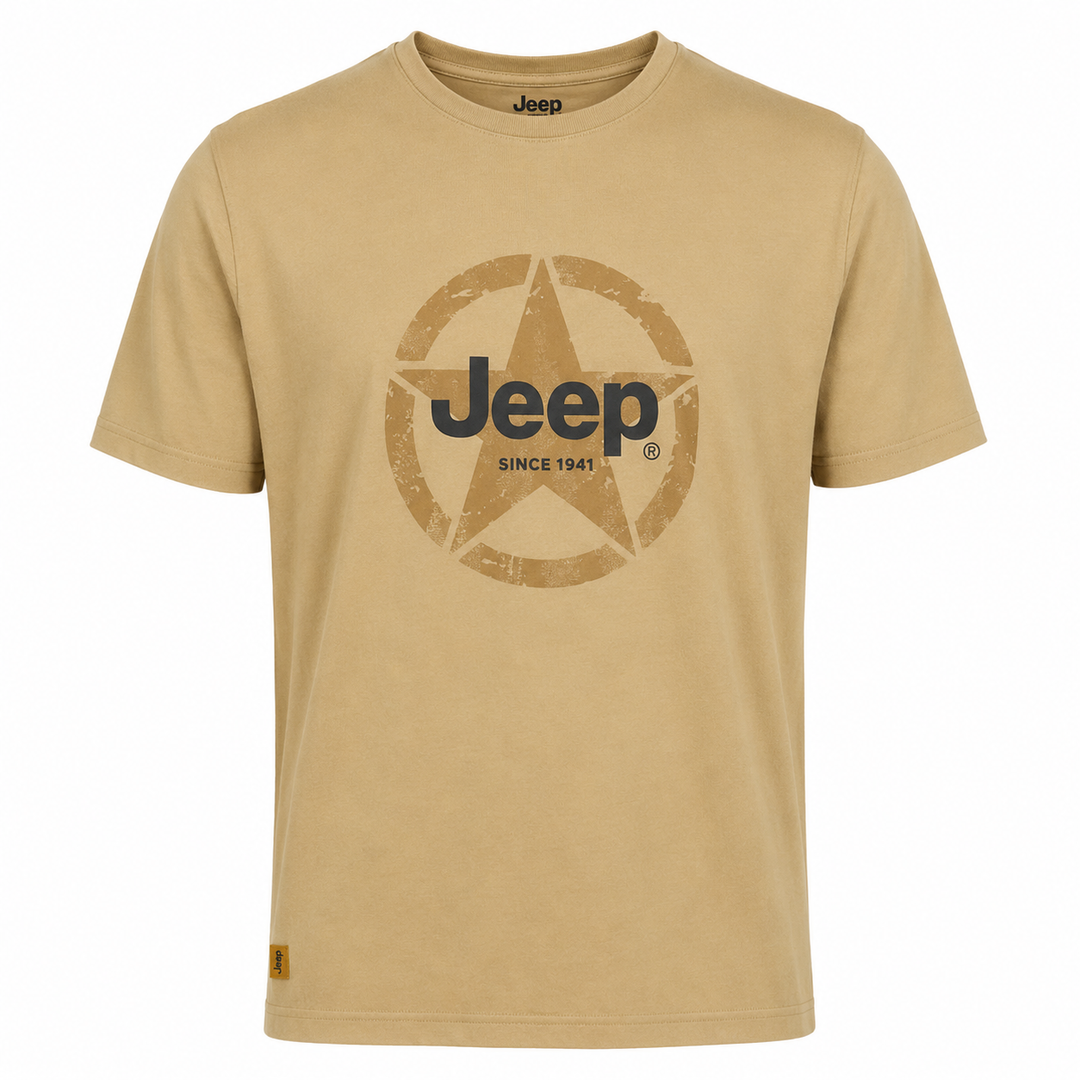 Jeep Willys Star Graphic Print T-Shirt