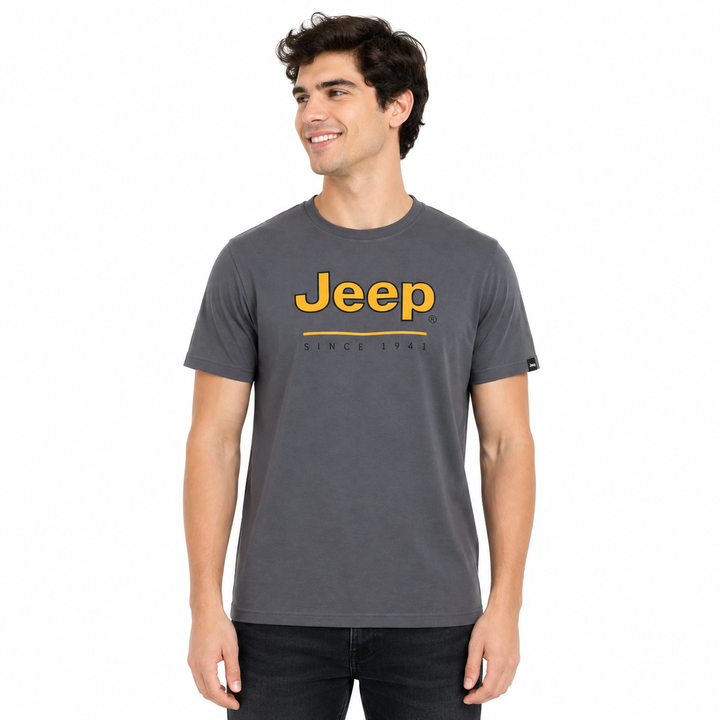 Iconic Print T-Shirt - Solid Grey