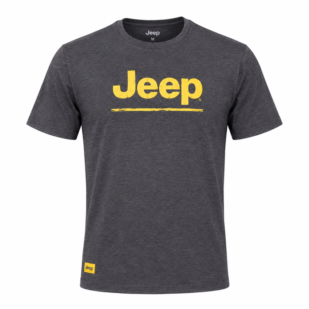 Jeep Men’s Classic Logo T-Shirt – Solid Grey