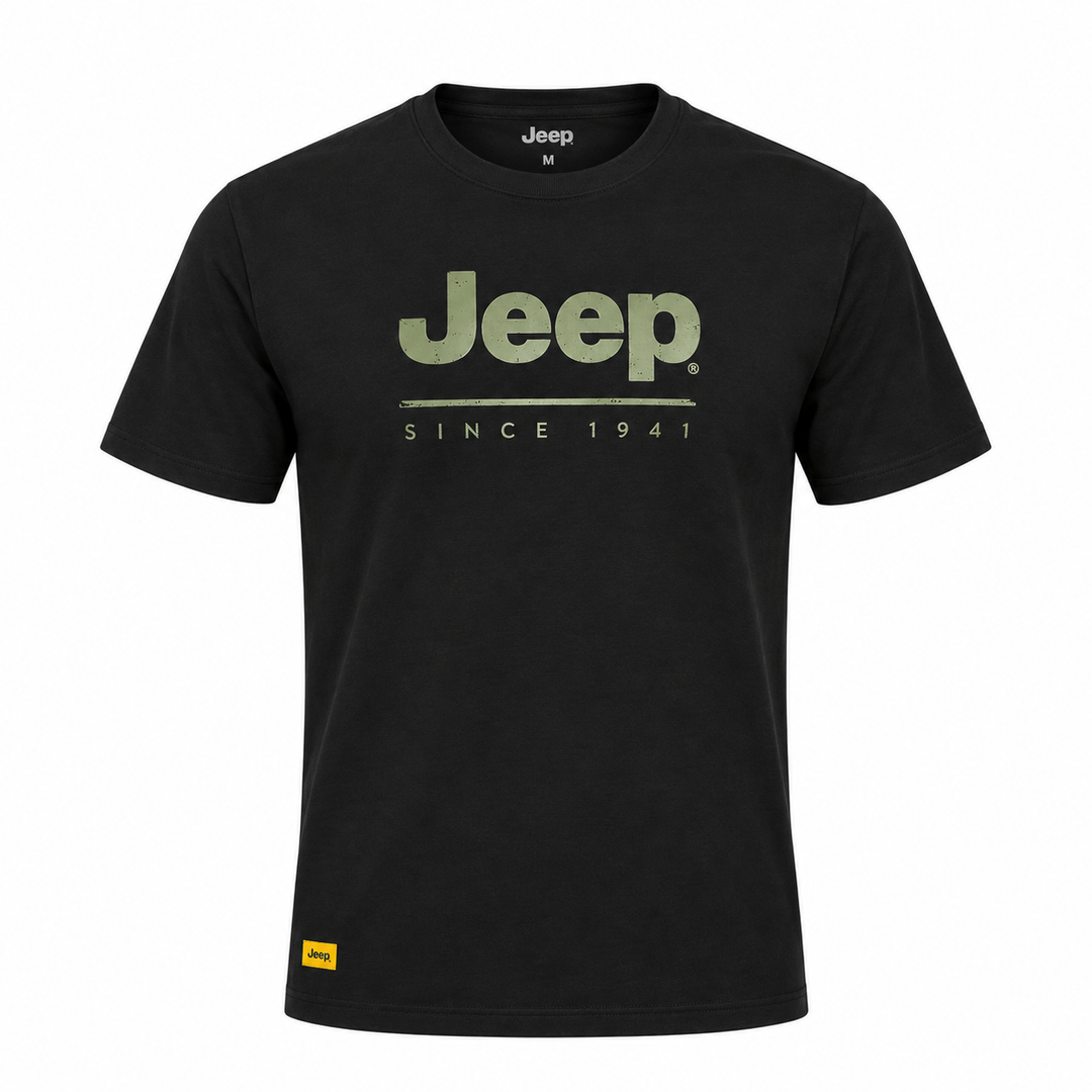 Jeep Men’s Classic Logo T-Shirt – Black