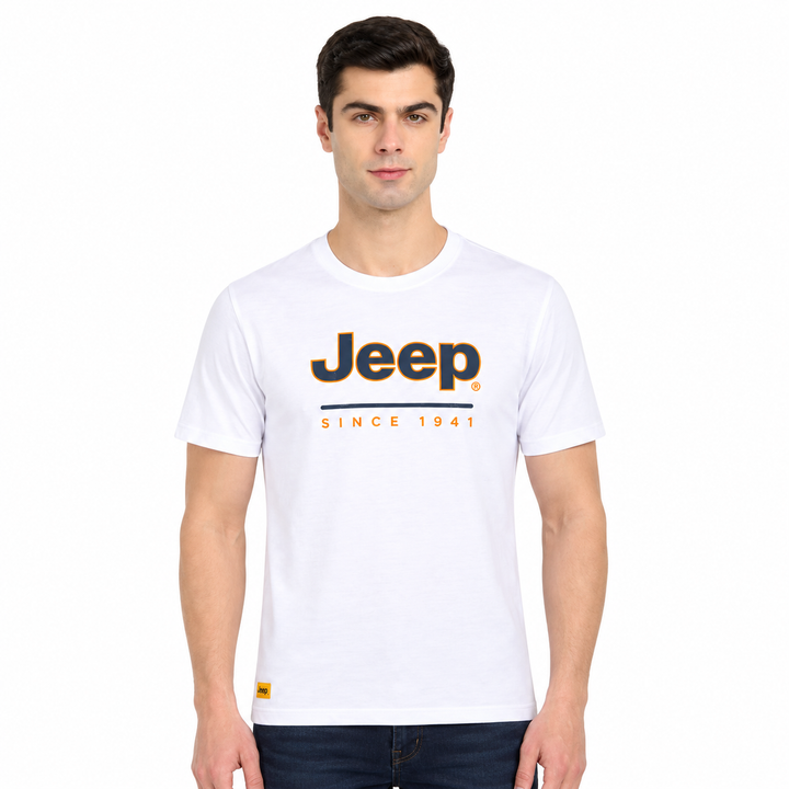 Jeep Men’s Iconic Print T-Shirt – White