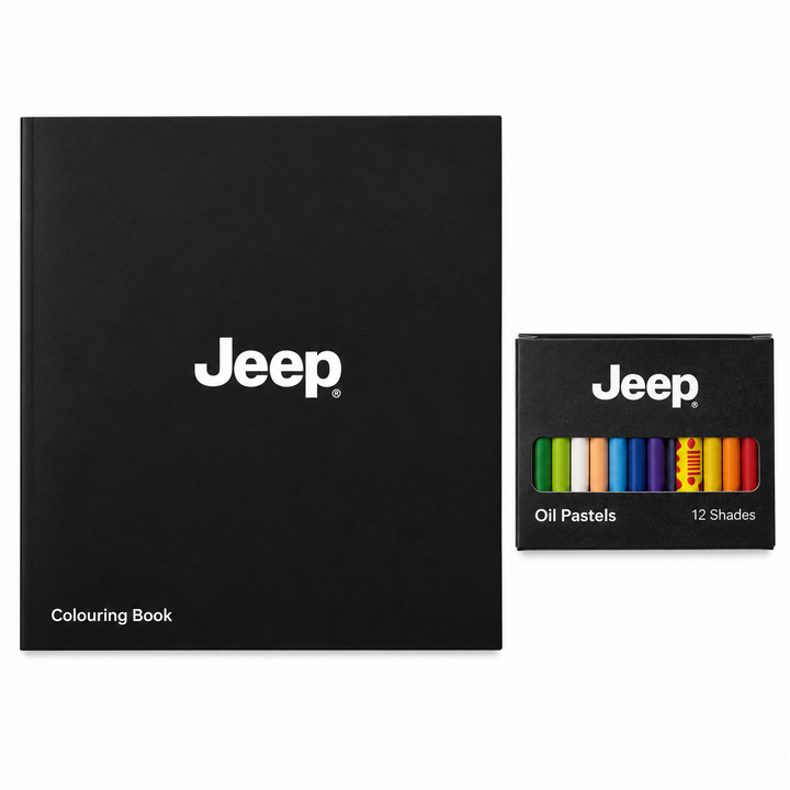 Jeep 12 Shades Colour Crayon & Colouring Book – Kids Activity Set