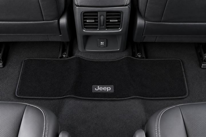 Jeep Black Premium Car Floor Mat – Full Coverage Carpet Floor Mat with Jeep Logo