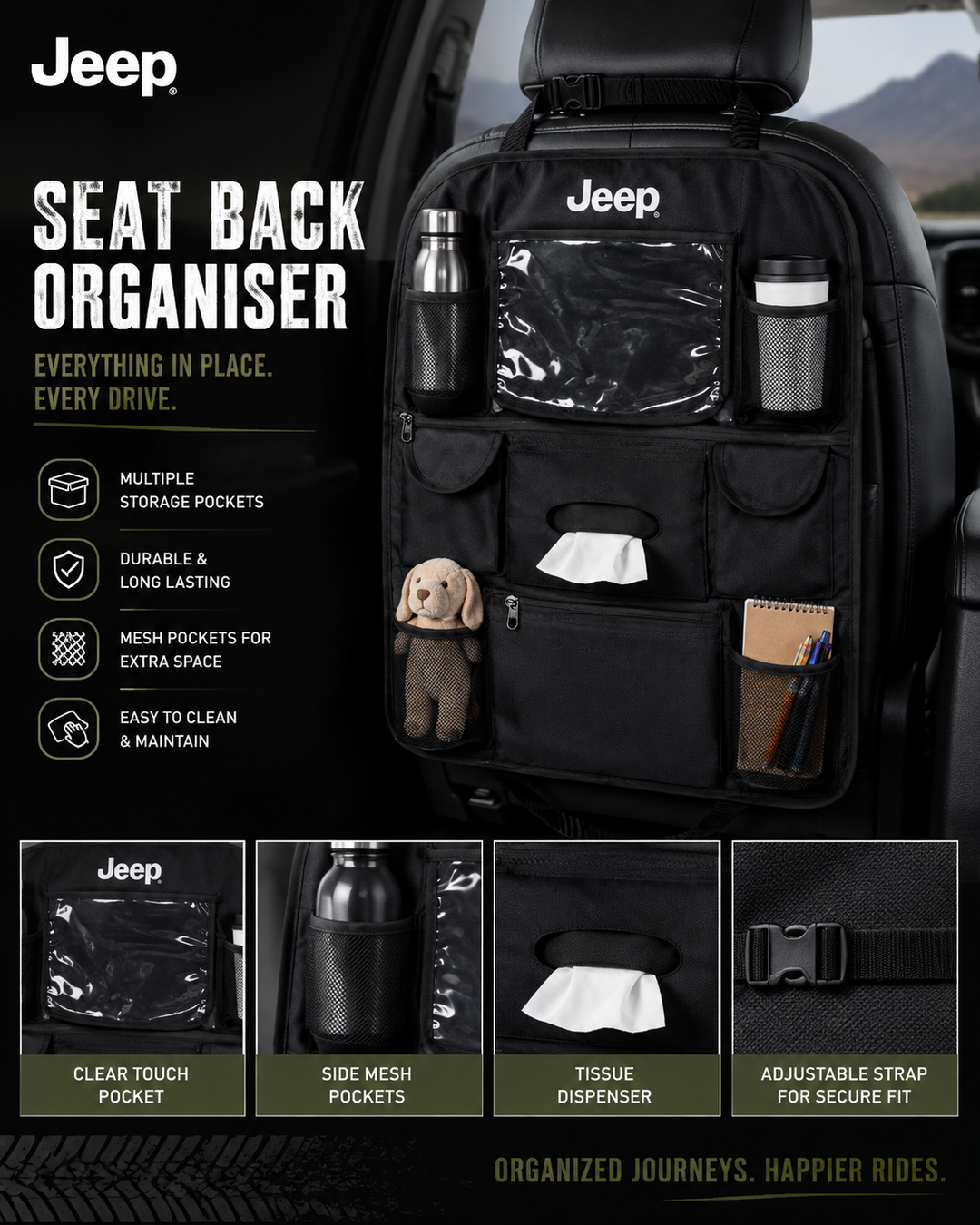 Jeep Seat Back Organiser