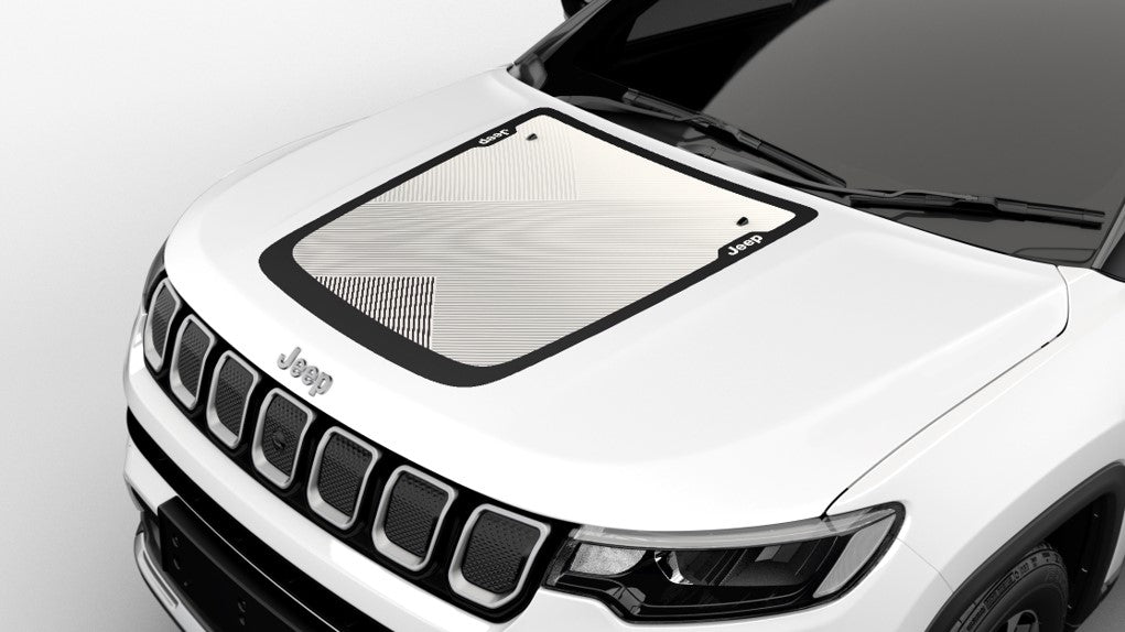 Dunes-inspired bonnet decal for Jeep Compass – premium vinyl, weather-resistant, desert-themed design