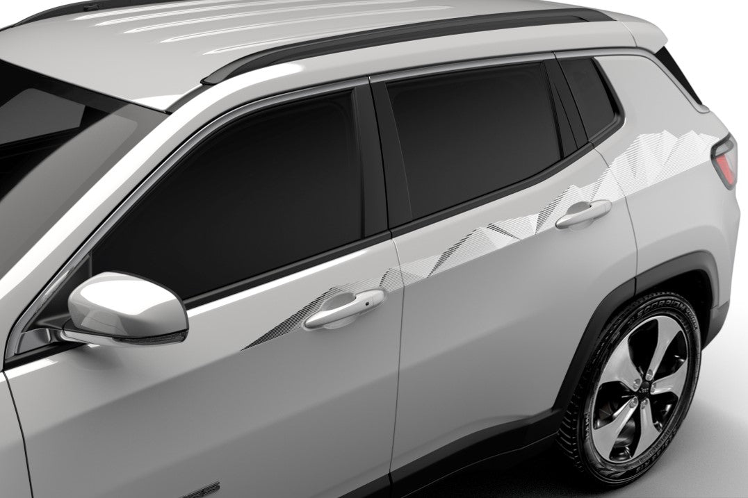 Dunes side decal for Jeep Compass featuring desert-inspired design in durable, weather-resistant vinyl