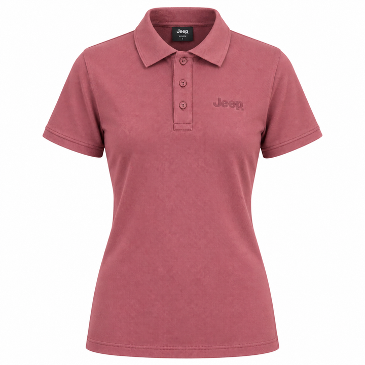 Jeep Urban Polo T-Shirt for Women – Cranberry Pink