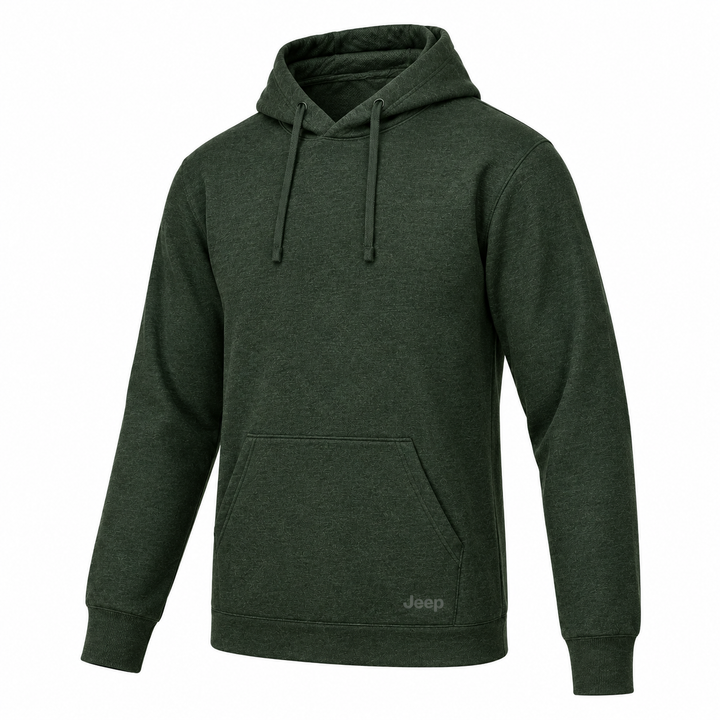 Jeep Men's Flex-Dry Green Hoodie – Stretch Quick-Dry Pullover