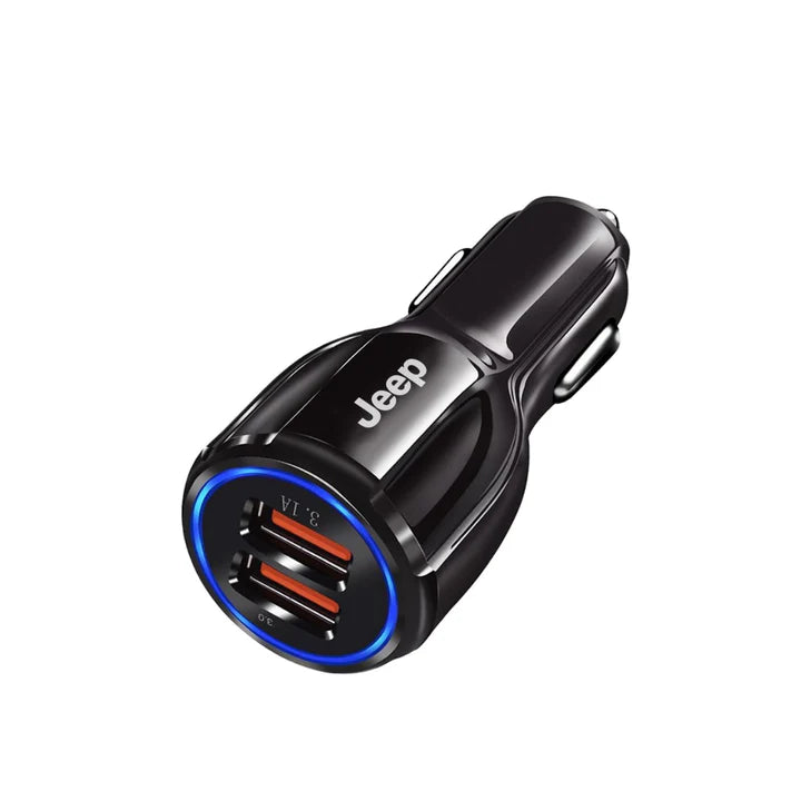 Jeep Dual Port Car Charger – Fast, rugged car charger with Jeep branding