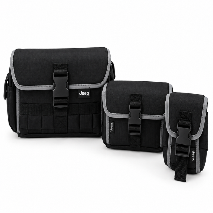 Jeep Black Car Organizer Bag – Padded Storage Bag