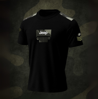 Army Green Jeep X Army T-Shirt with rugged design